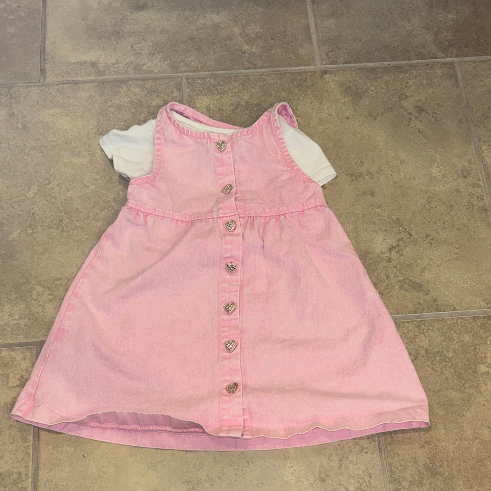 Rare Editions Pink and White Dress